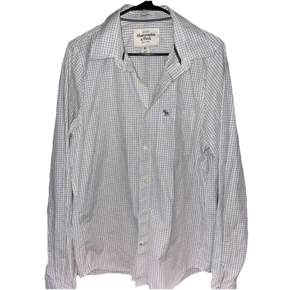 Men’s Abercrombie & Fitch Muscle Thick Button Down Dress Shirt Sz XL Cotton - Picture 3 of 7